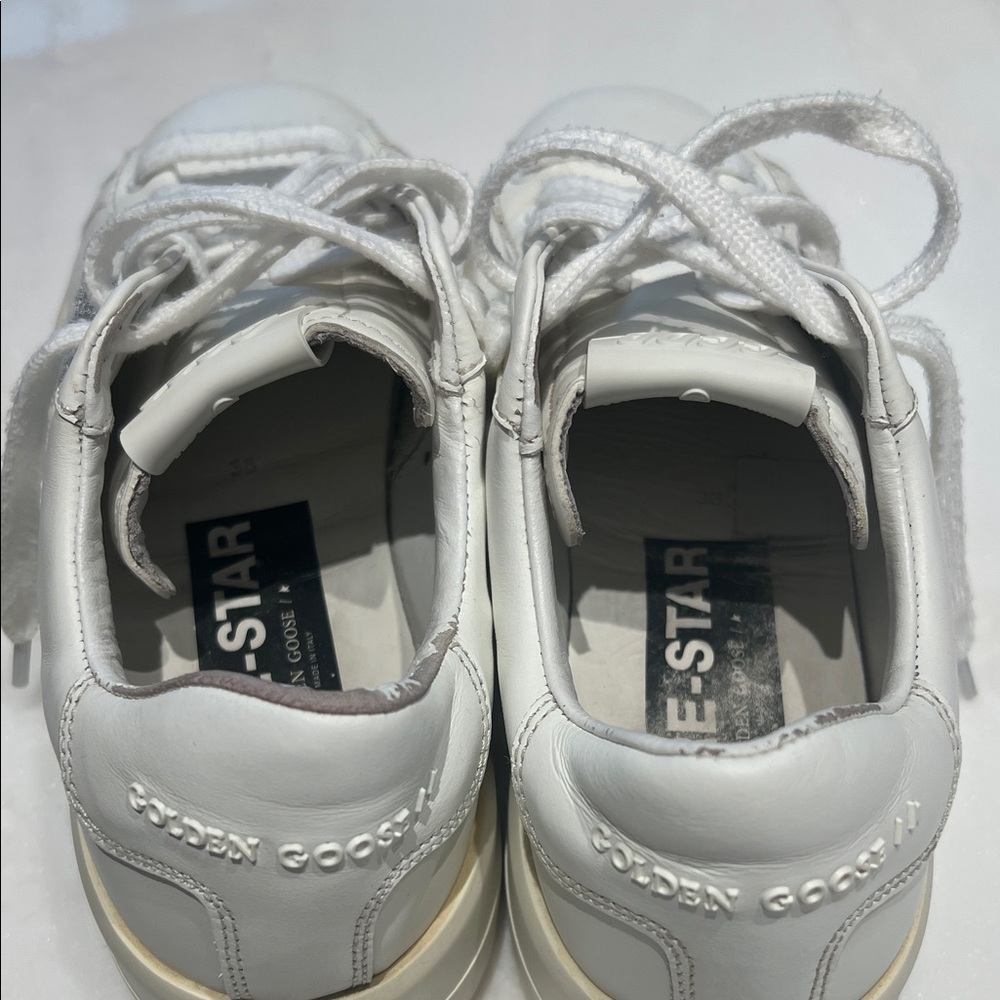 Golden Goose White Sneakers with Silver Star - Picture 4 of 4